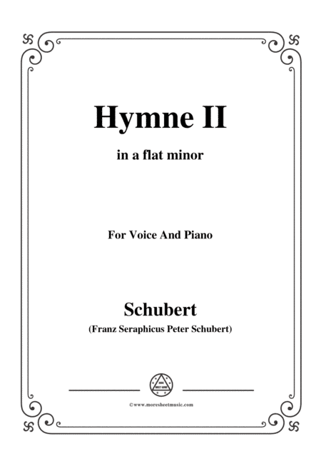 Schubert-Hymne(Hymn II),D.660,in a flat minor,for Voice&Piano (arr. MSM)