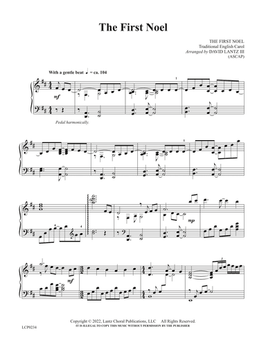 The First Noel (arr. David Lantz III)
