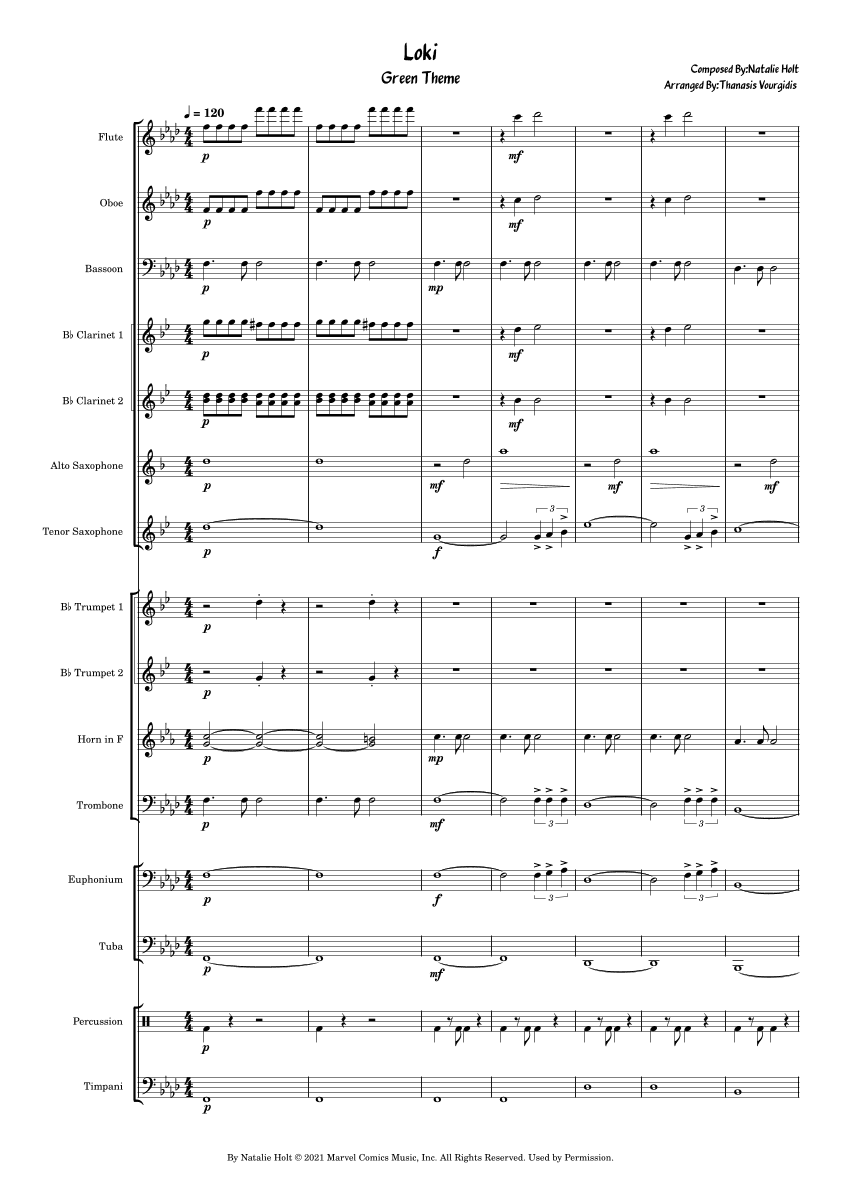 Loki Green Theme (arr. Thanasis Vourgidis)