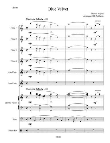 Blue Velvet (arr. DB Williams)