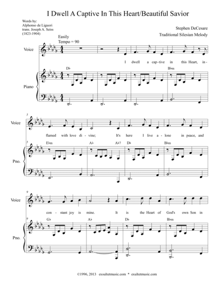 I Dwell A Captive In This Heart (with "Beautiful Savior") (Solo and SATB)