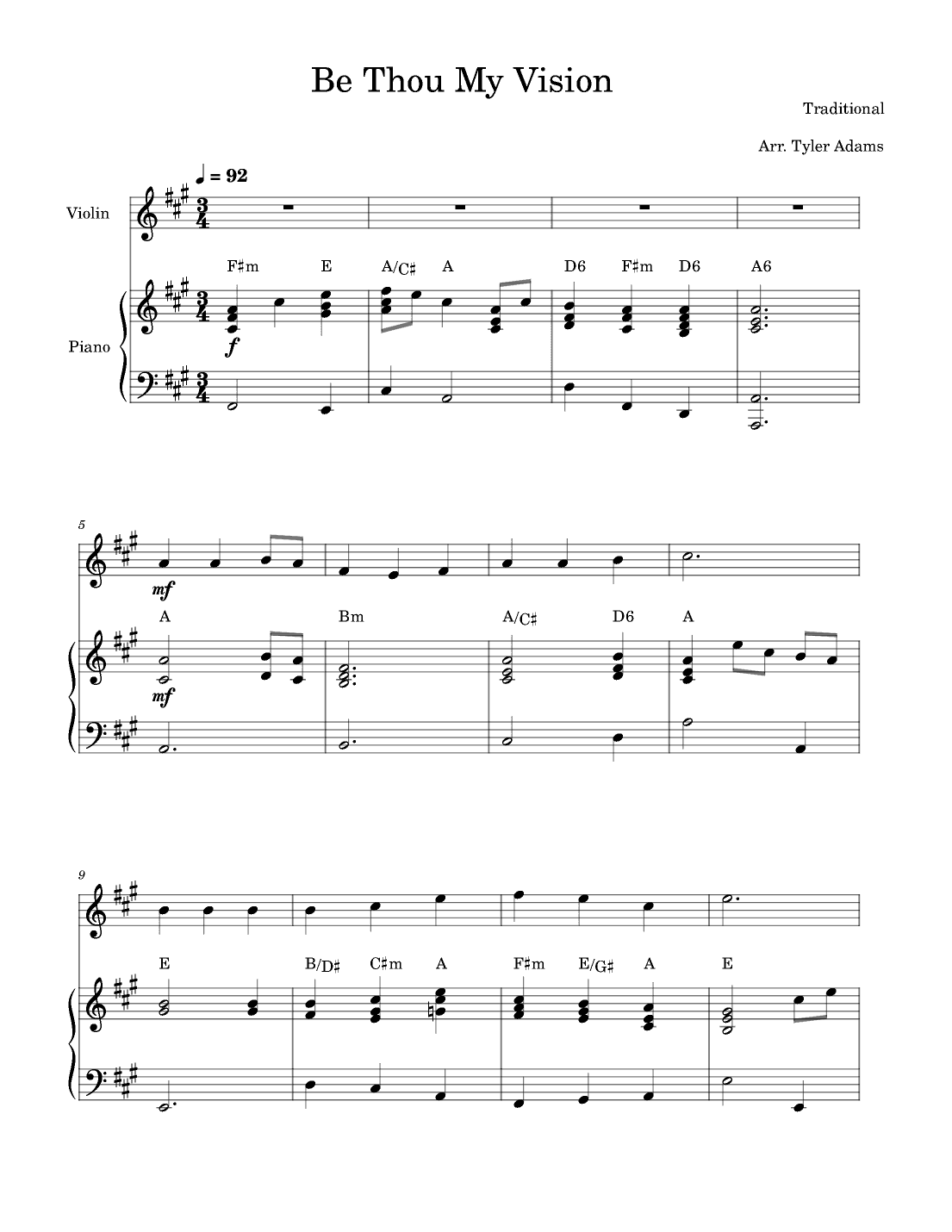 10 Hymns For Violin and Piano (Collection) (arr. Tyler Adams)
