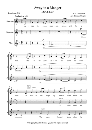 Away in a Manger (arr. Thomas Quigley)