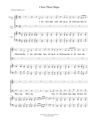 I Saw ThreeShips (arr. Jim Shubert)