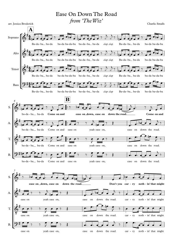 Ease On Down The Road (arr. Jessica Broderick)