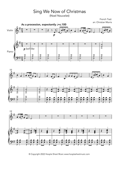 Sing We Now of Christmas (Noël Nouvelet) (arr. Christian Morris)