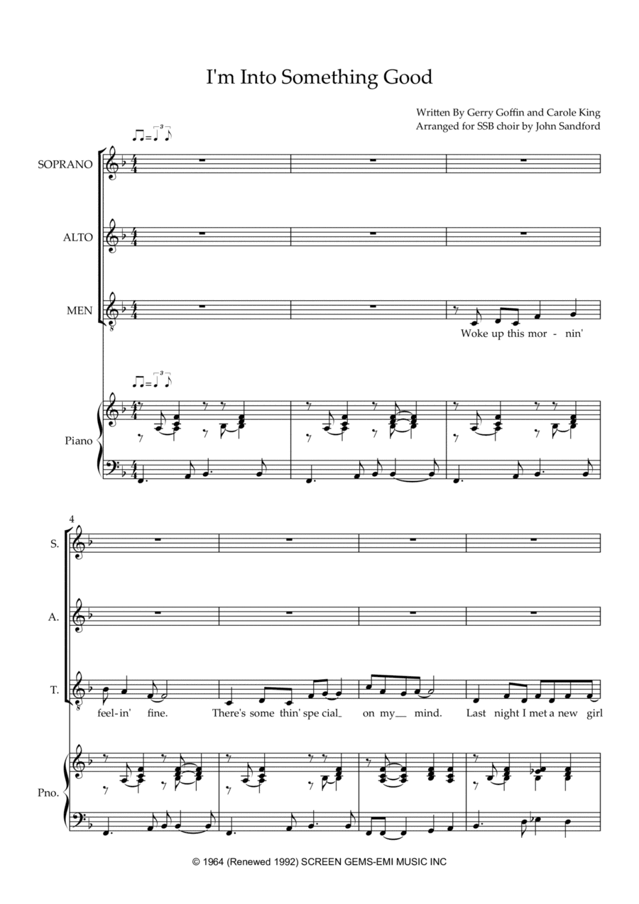 I'm Into Something Good (arr. John Sandford)