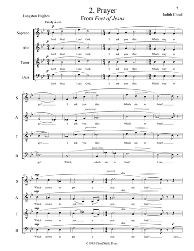 2. Prayer (A cappella--From the cantata FEET OF JESUS by Judith Cloud (text by Langston Hughes)