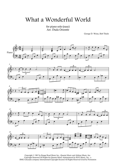 What A Wonderful World (arr. Duda Oriontte)