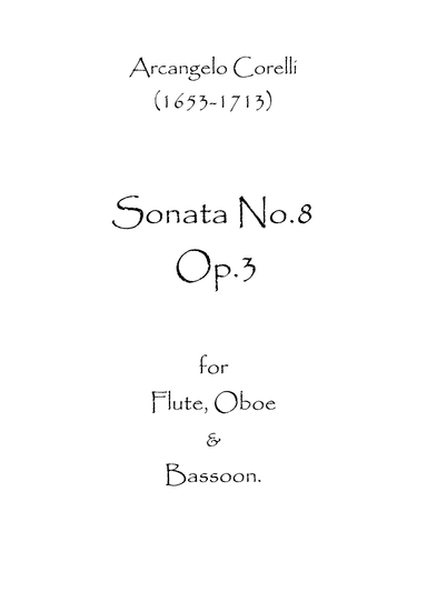 Sonata No.8 Op.3 (arr. Spence Bundy)