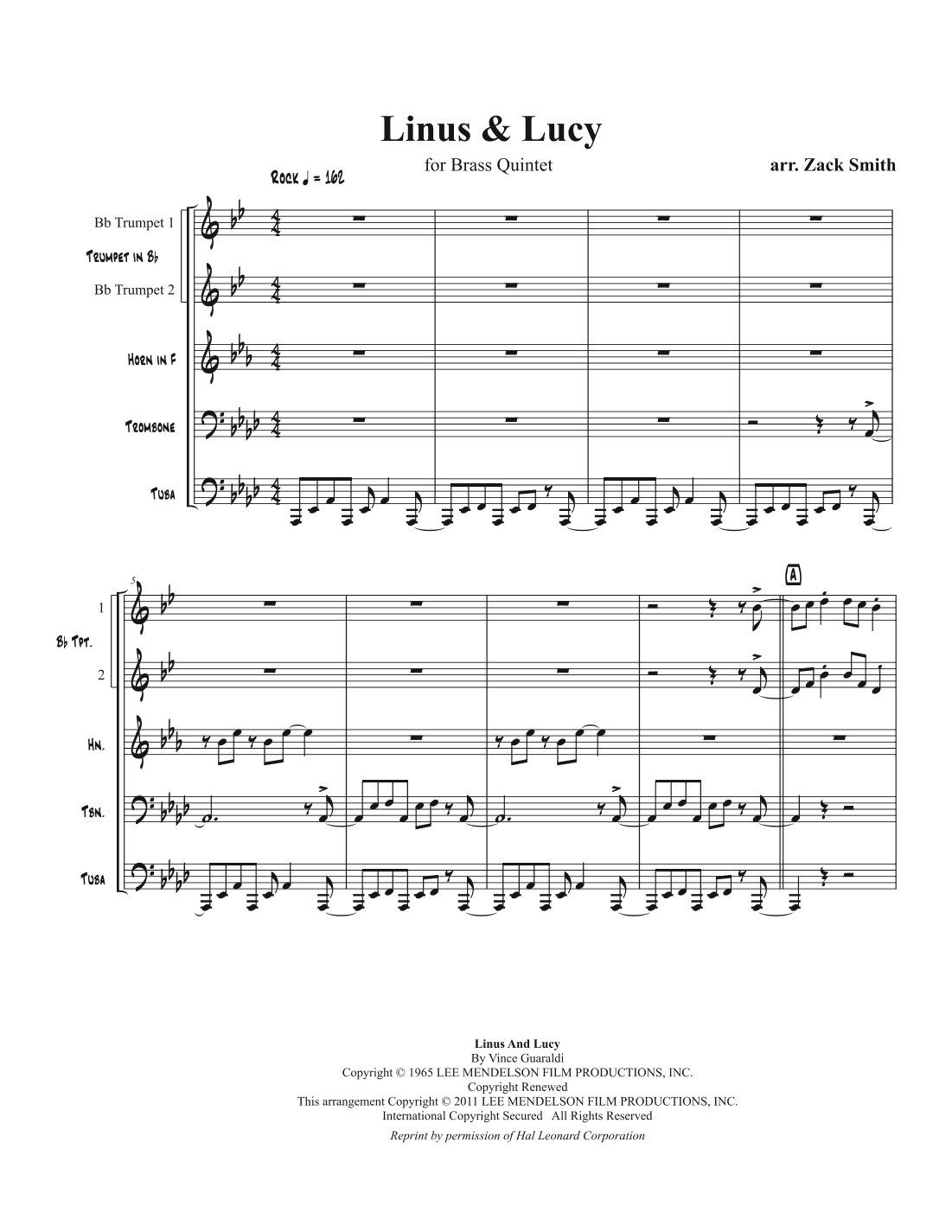 Linus And Lucy (arr. Arr. Zack Smith)
