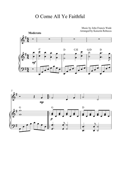 O Come All Ye Faithful (arr. Kaiserin Rebecca)