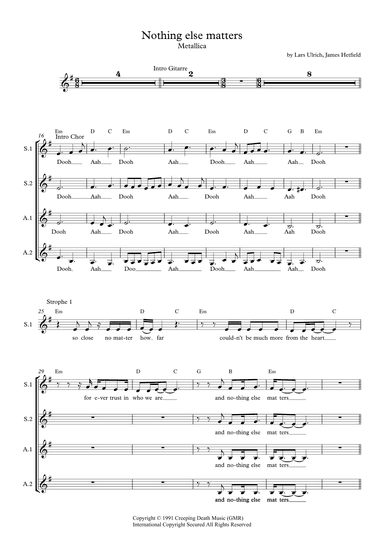 Nothing Else Matters (arr. Thomas Müller)