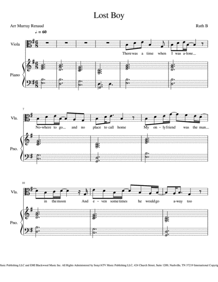 Lost Boy (arr. Murray Renaud)