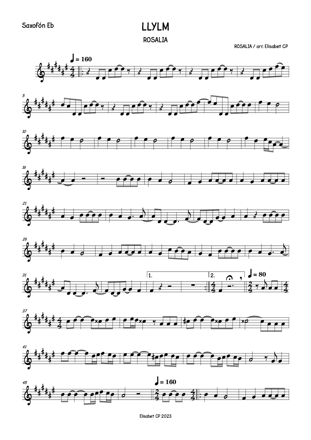 Llylm (arr. Elisabet CP)