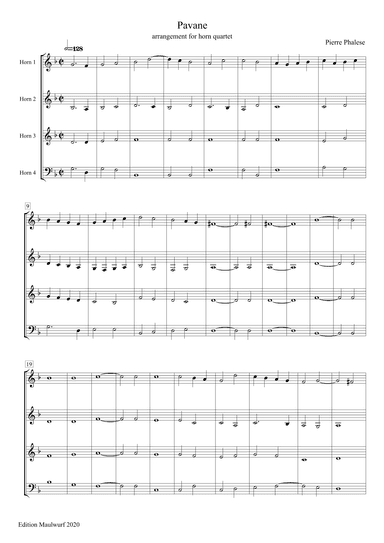 Pavane (arr. Edition Maulwurf)