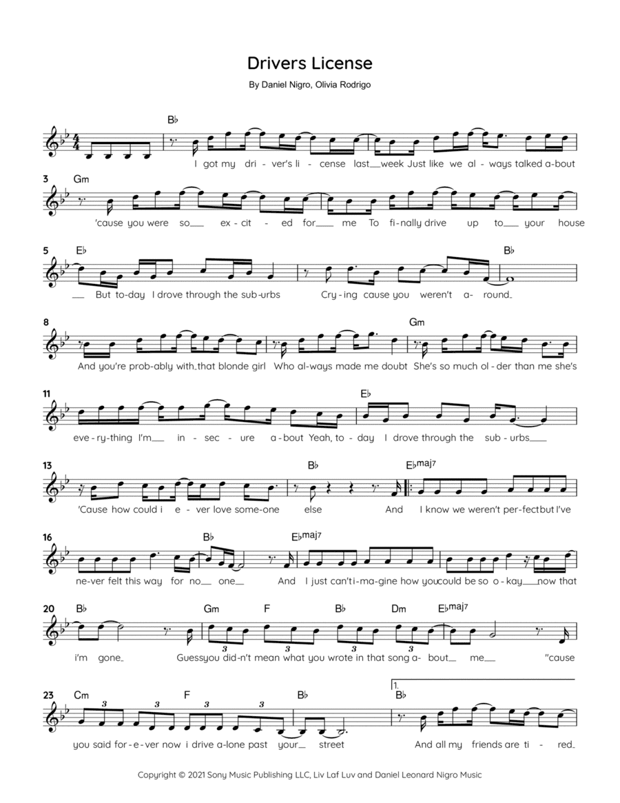 Drivers License (arr. Ed.CAL)