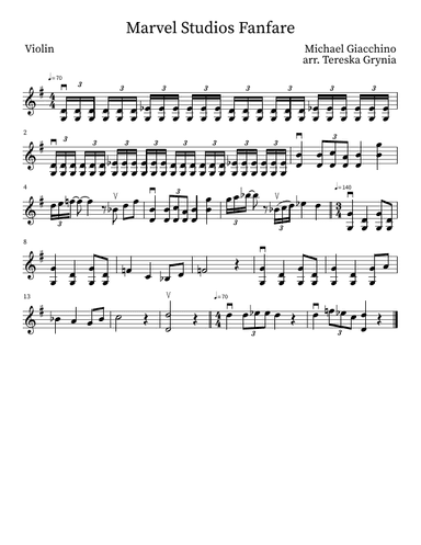 Marvel Studios Fanfare 3 (arr. Tereska Grynia)