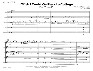 I Wish I Could Go Back To College (arr. Cal Rustad)