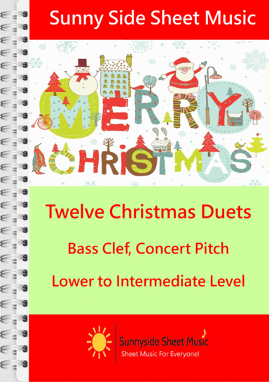 Twelve Christmas Duets - Bass Clef Concert Pitch (arr. Adam Hutchins Ltd)