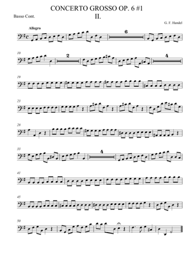 Concerto Grosso Op. 6 #1 Movement II (arr. theupperstaff.com)