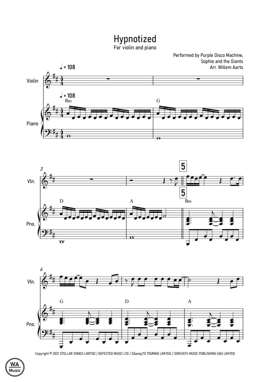 Purple Disco Machine (arr. Willem Aarts)