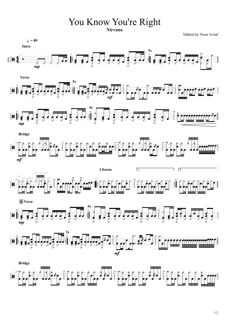 You Know You're Right (arr. Yossi Abital)