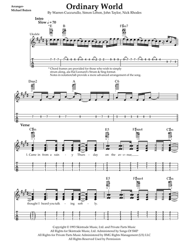Ordinary World (arr. Michael Butzen)