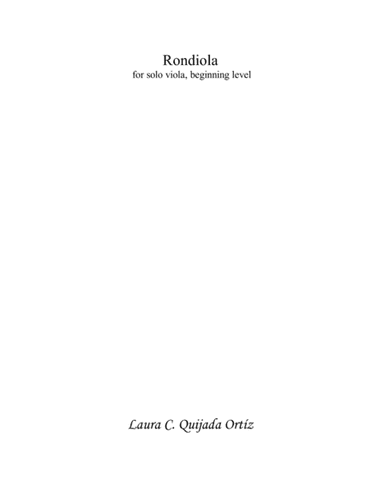 Rondiola for solo viola, beginning level