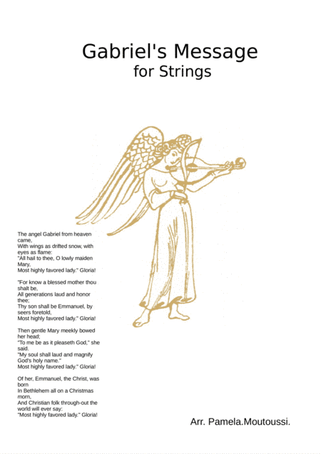 Gabriel's Message (for mixed level string ensemble) (arr. Pamela Jane Moutoussi/trad.)