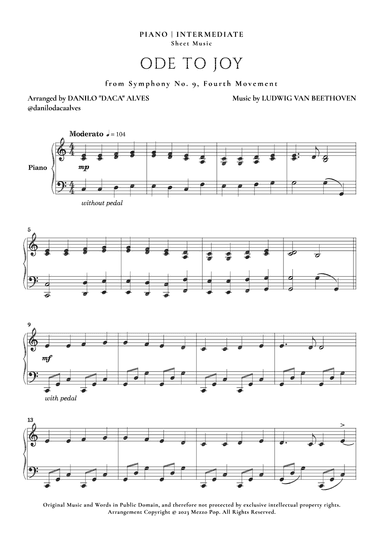 Ode To Joy (arr. Danilo "Daca" Alves)