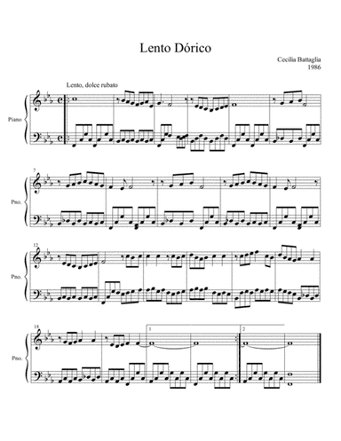 Lento Dórico - Piano solo