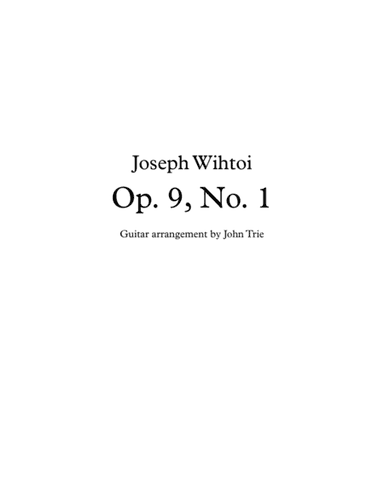 Opus 9, No. 1 (arr. John Trie)