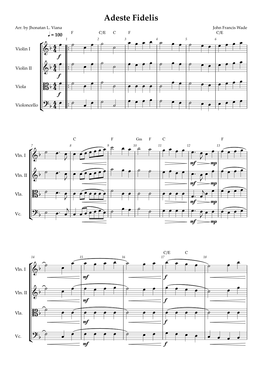 Adeste Fidelis (arr. Jhonatan Lucio Viana)
