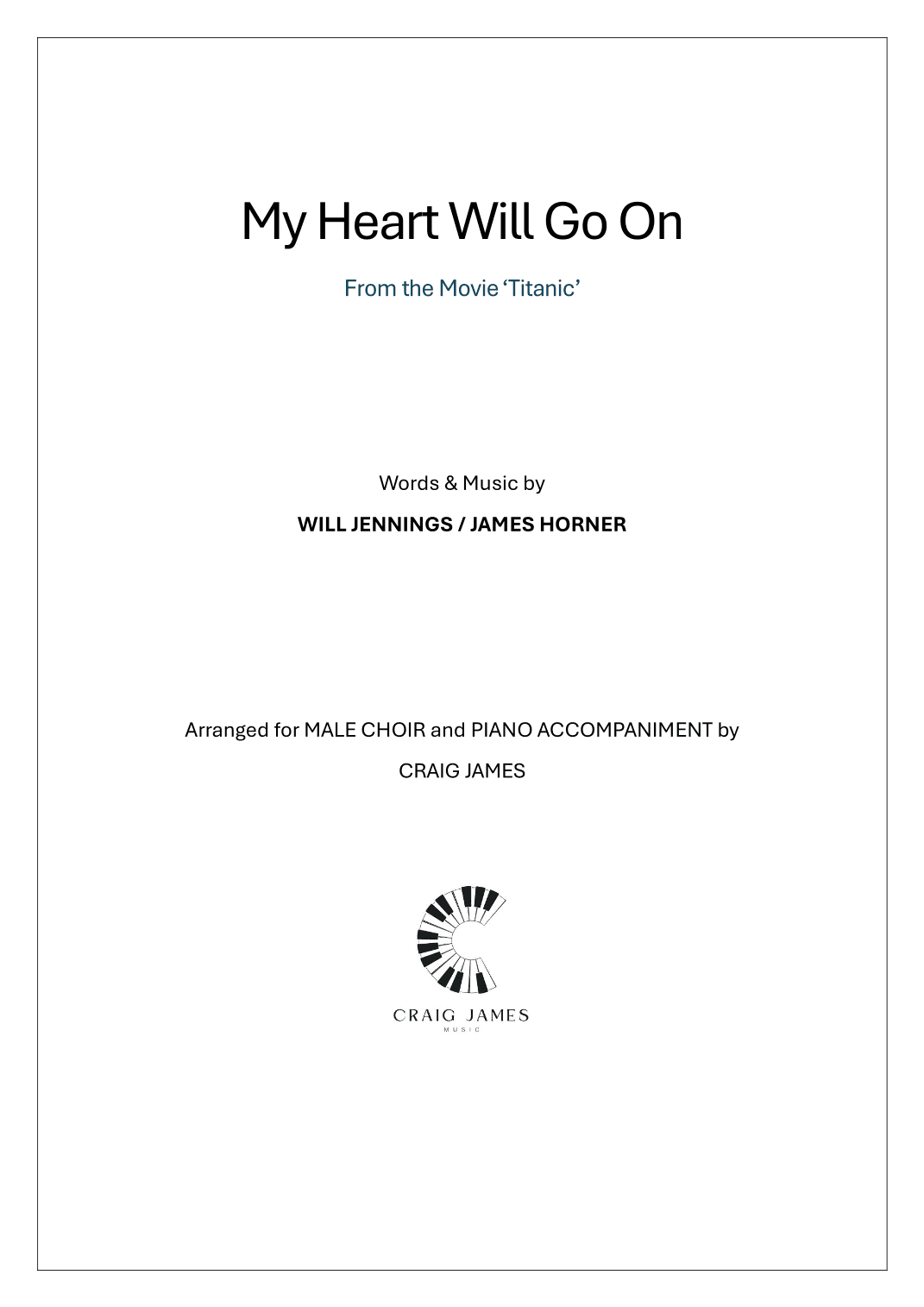 My Heart Will Go On (love Theme From 'titanic') (arr. Craig James)