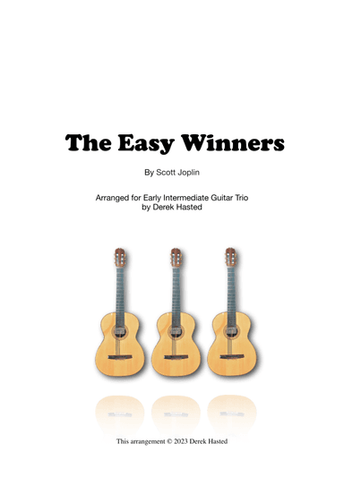 The Easy Winners (Scott Joplin) - for 3 guitars or large ensemble (arr. Derek Hasted)