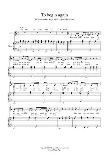 To Begin Again (arr. Peligot)