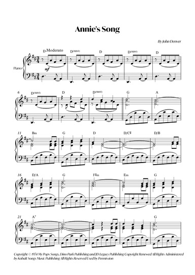 Annie's Song (arr. André Alberto Santos)