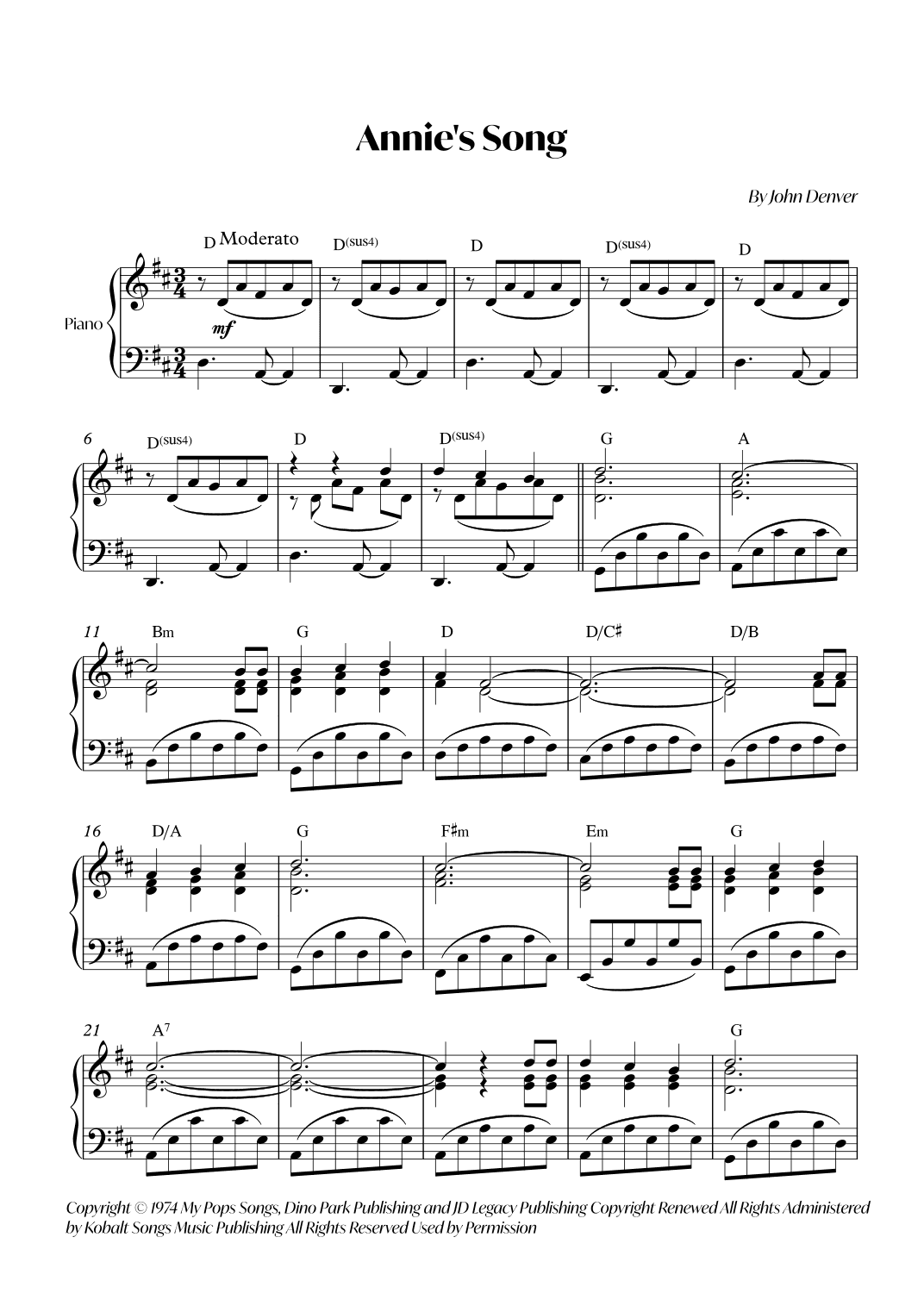 Annie's Song (arr. André Alberto Santos)
