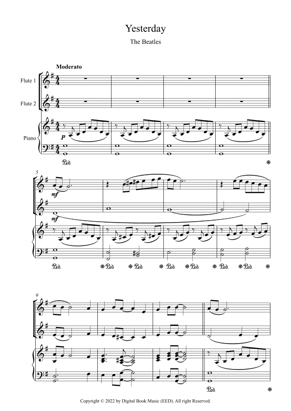 Yesterday (arr. Digital Book Music)