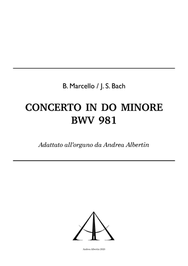 Concerto in do minore BWV 981 (arr. Andrea Albertin)