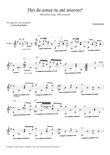 Hei de amar-te até morrer! (arr. Ivan Paschoito)