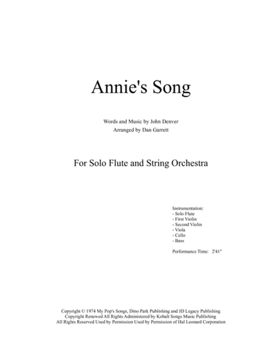 Annie's Song (arr. Dan Garrett)