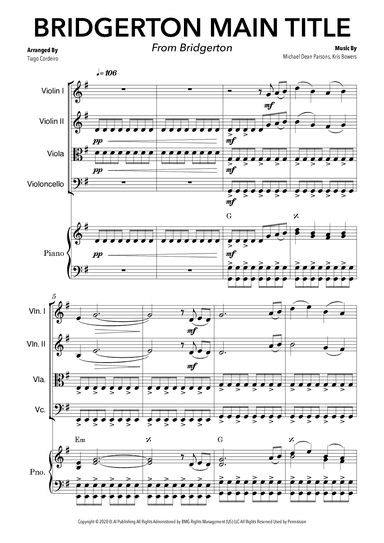 Bridgerton Main Title (arr. Tiago Cordeiro)