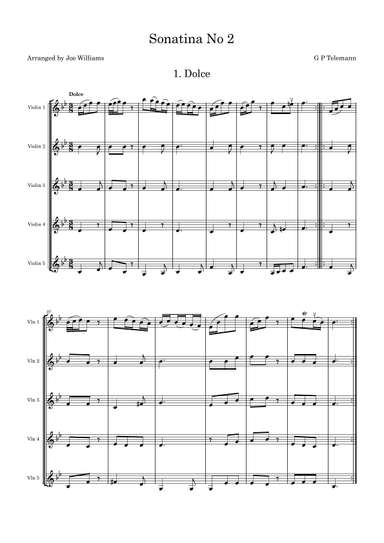Violin Sonatina No. 2 in B flat Major (arr. Joe Williams)