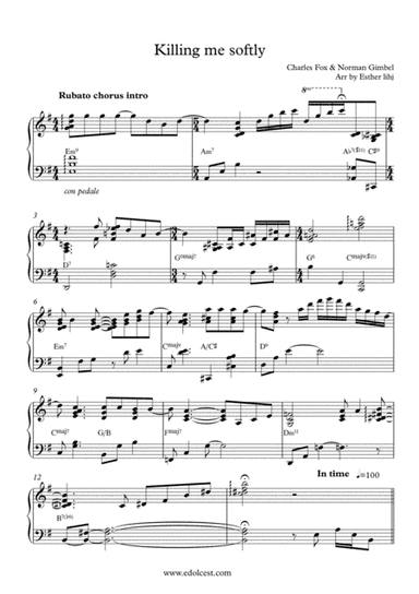 Killing Me Softly With His Song (arr. Esther Lihj)