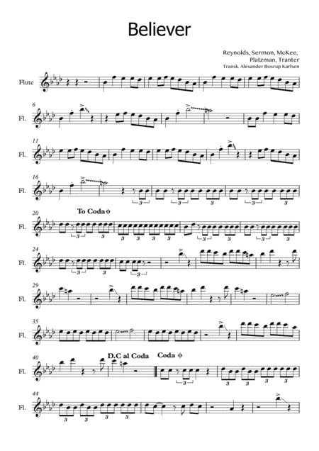 Believer (arr. Alexander Bosrup Karlsen)