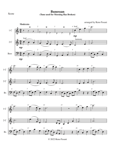 Bunessan (Tune used for Morning Has Broken) (arr. Reno Fusani)