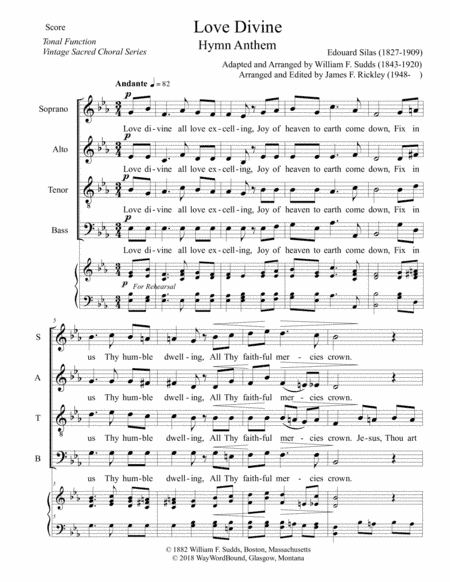 Love Divine (arr. William F. Sudds, James F. Rickley)