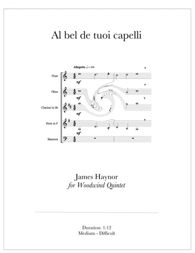 Al bel de tuoi capelli for Woodwind Quintet (arr. James Haynor)